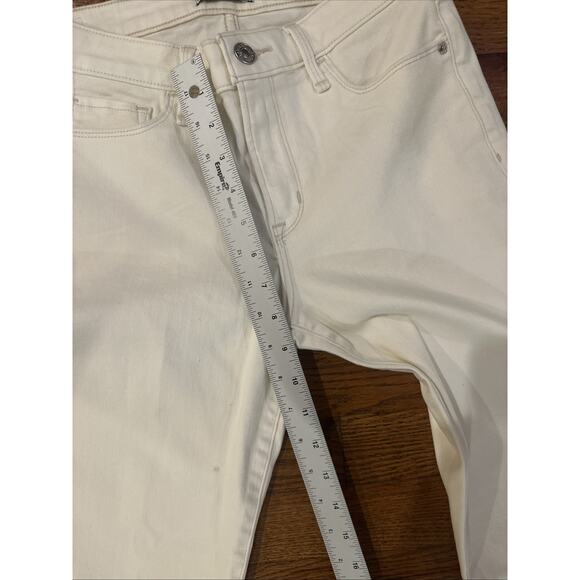 Abercrombie & Fitch Jeans Womens Cream 27/4R Harper Super Skinny Distressed - Picture 8 of 12